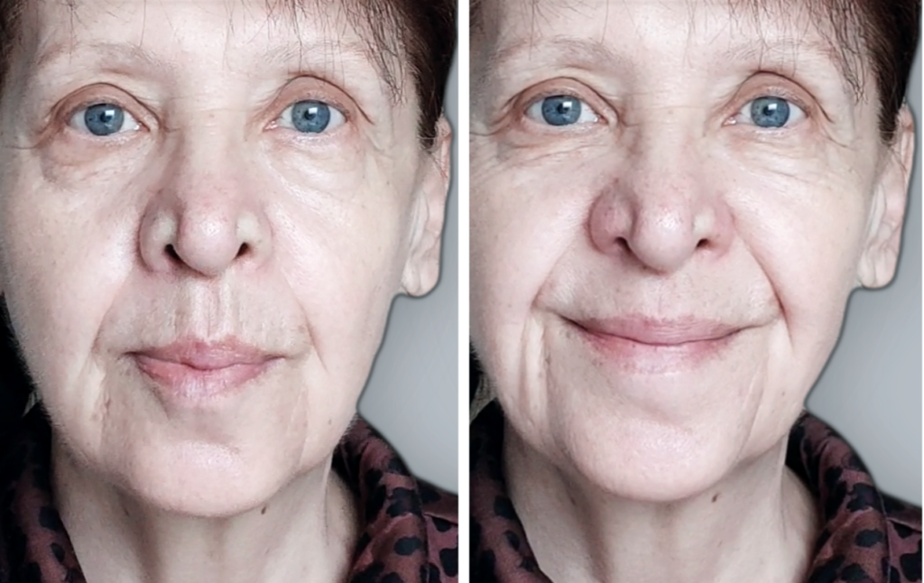 the womans appearance before starting the concentration sessions The woman's appearance before starting the positive concentration sessions.